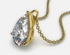 18k Yellow Gold 0.50ct Diamond Pendant 
